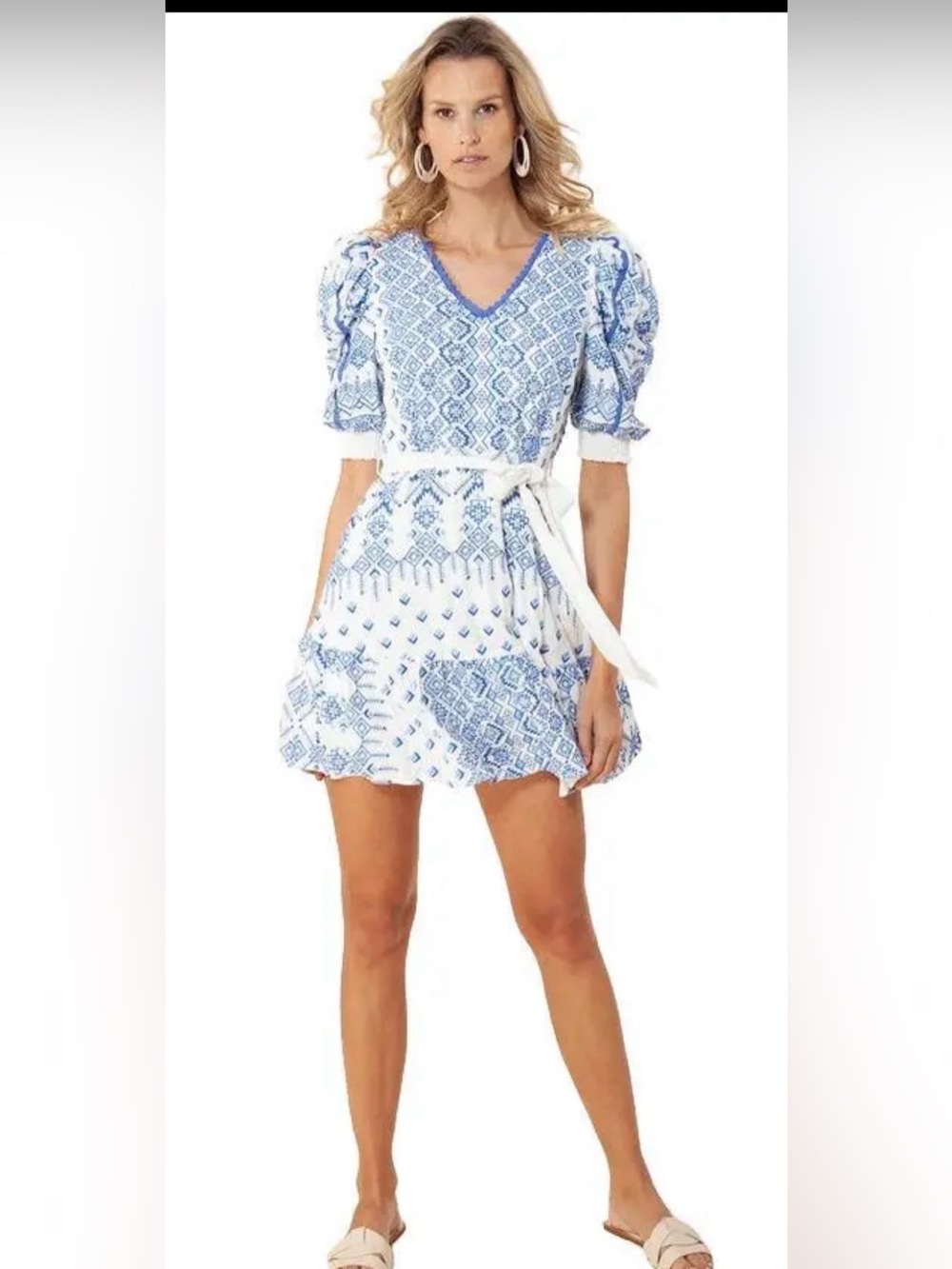 NWT Hale Bob soft noue and white dreas size M - Picture 1 of 7